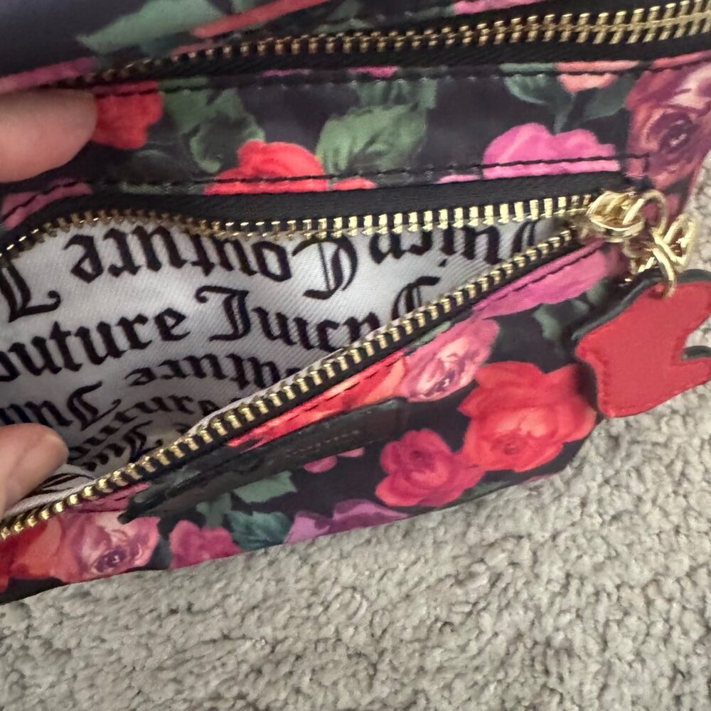 Juicy Couture Fanny Pack Floral Pink Belt Bag Charms - Picture 9 of 12